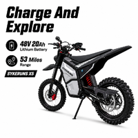 USA Stock SYKERUNS X5 Premium Trail Motorcycle Electric Dirt Bikes for Adults 3000W 48V 20Ah Lithium Battery Weekend Adventure