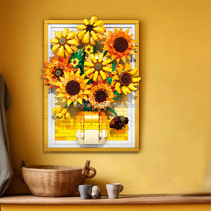 Jiestar Jj9233 1011pcs Sunflower Painting Frame Puzzle