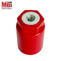Aisladores de Alto Voltaje Tipo Poste Hexagonal Mar-Bal, Serie ISO, Material BMC, 600V-2000V
