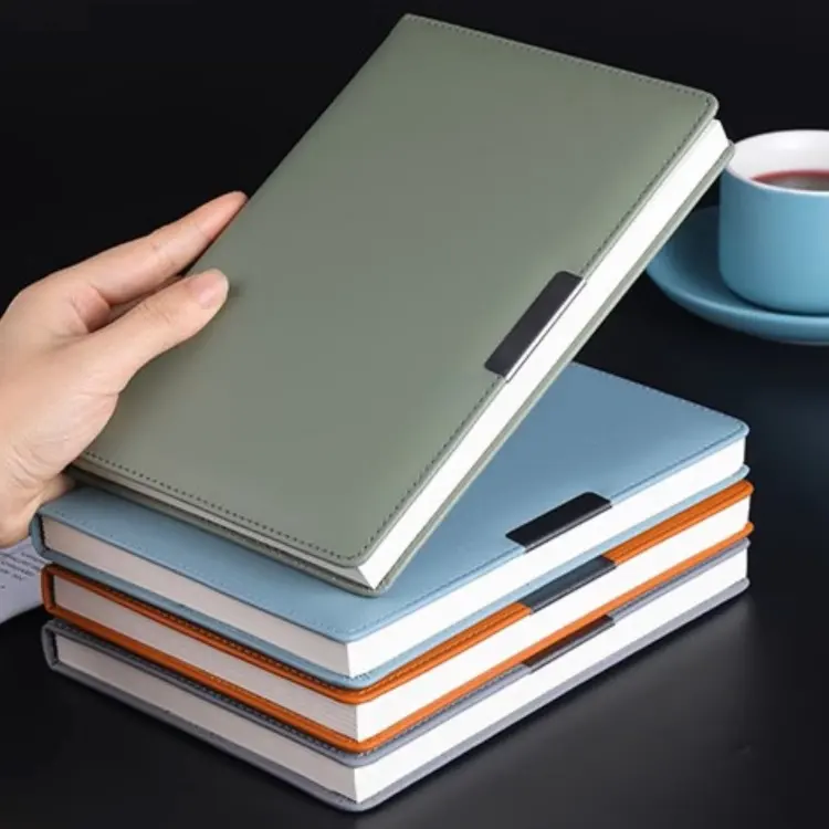 Falso couro negócios planejador a5 fichário planejador notebook