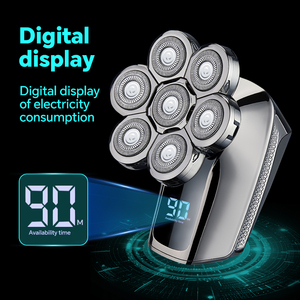 Rasoir rechargeable 5-en-1 pour homme avec sept têtes de rasage, affichage numérique, machine USB pour usage domestique et hôtelier, rasoir rechargeable pour homme - Product Image 3