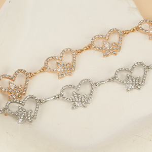 โซ่คาดเอวรูปหัวใจประดับเพชรเทียม สีทองและสีเงิน สำหรับใส่ทุกวัน - Product Image 2