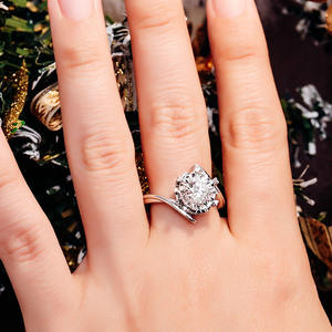 Igi ได้รับการรับรอง1.02กะรัตแหวนแต่งงานเพชรที่ปลูกในห้องปฏิบัติการเครื่องประดับสำหรับผู้หญิงของขวัญทองคำขาว14K - Product Image 5