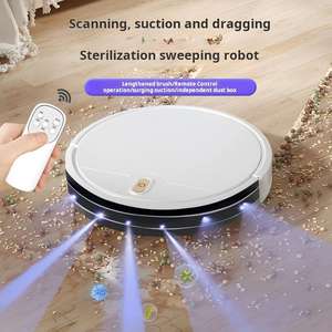 Robotic <b>Vacuum</b> <b>Cleaner</b> 3-in-1 Vacuuming Mopping Sweeping Robot Gyroscope Navigation USB Powered App Control Household - Product Image 3