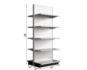 Vente en gros Présentoirs double face Étagères de supermarché pour dépanneurs Épiceries Pharmacies Métallique - Product Image 4