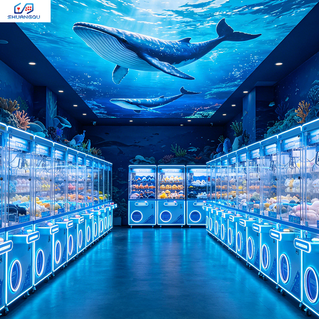 Custom Ocean Theme Claw Machine Coin Operated Crane Game Prize Vending Machine for Kids Indoor Playground Arcade