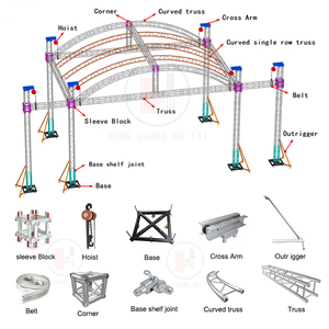 Goal Post Sistema de armazón de aluminio Caja de espiga cuadrada Truss para pantalla de matriz de línea con base y bloques 500-1000kgs Carga - Product Image 2
