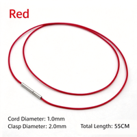 Collier en Cordon de Cuir Ciré, Cordon pour Pendentif en Cristal pour Bijoux en Or et Pendentif en Jade pour Hommes et Femmes avec Fermoir en Acier Inoxydable