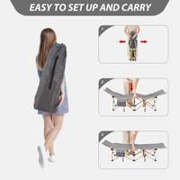 Lit de camp pliant portable en métal Oxford imperméable de haute qualité pour adultes, idéal pour le camping et les voyages