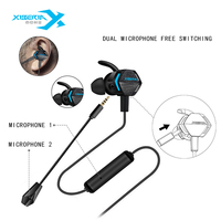 XIBERIA MG-2 casque de jeu dans l'oreille style réduction active du bruit filaire 3.5mm avec microphone casque pour PC téléphone portable jeu