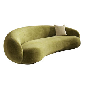 Sofá nórdico moderno nórdico escandinavo Teddy Curve con tela Boucle para sala de estar y dormitorio muebles duraderos de Hotel - Product Image 2