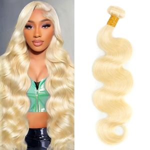 Extensiones de Cabello Humano 100% Remy Ondulado Natural Indio de Alta Calidad, Color Rubio 613, para Mujer - Product Image 1