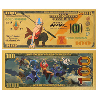 Billet de banque souvenir en plastique avec feuille d'or, thème dessin animé et série télévisée classique, objet de collection