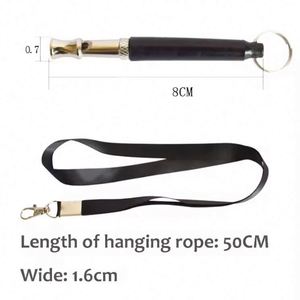 Lot de 2 sifflets réglables en acier inoxydable - Sifflet silencieux à ultrasons avec cordon pour le camping en plein air - Product Image 3