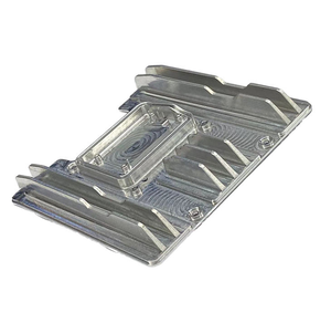 แผ่นฐานอะลูมิเนียมสำหรับระบายความร้อนแบบ CNC ผลิตตามสั่ง OEM, ชิ้นส่วนตัวเรือนแผงวงจรโมดูลพลังงานความแม่นยำสูง - Product Image 3