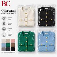 Veste en coton Dobby lavé pour femme, col rond, boutons dorés, poches à rabat, manches longues, poignets boutonnés, tenue de bureau personnalisée