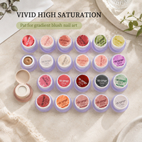 Palette de gel UV pour nail art, logo personnalisé, OEM ODM, marque privée, gel solide pour nail art, DIY, végan, écologique, longue durée, effet ombré