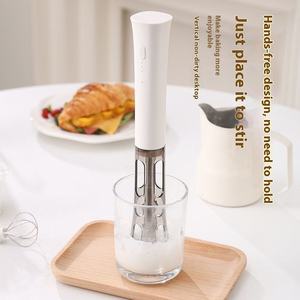Espumador de Leche Recargable de Acero Inoxidable, Batidor Manual para Bebidas, Espumador Eléctrico de 3 Velocidades para Latte y Cappuccino - Product Image 4