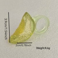 Hotsale Mode Fruit Ring Orchard Stijlen Aardbei Ananas Kiwi Fruit Papaya Schattige Sieraden Cadeau Creatieve Hars Ringen