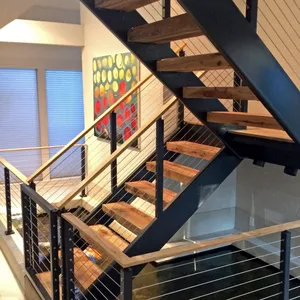 Fornecedores de escada de madeira para escada, design de escada interior