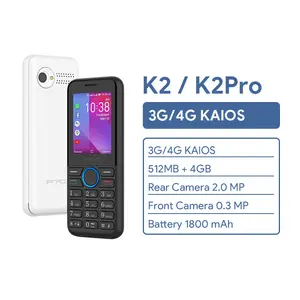 IPRO K2 PRO KaiOS 2.4 inç telefon 4G with1800mAh büyük pil 0.3MP + 2.0MP çift kamera ve el feneri akıllı özellik telefon