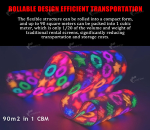 Tùy chỉnh sáng tạo ma thuật Rèm Lưới Màn hình <span class=keywords><strong>LED</strong></span> linh hoạt trong suốt sân khấu thanh lịch Backdrop <span class=keywords><strong>LED</strong></span> hiển thị - Product Image 4