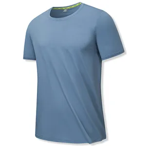 Men Fashion Dry Quick T-shirts 100% Polyester Sports Wear Gym Slim Fit T Shirt for Men