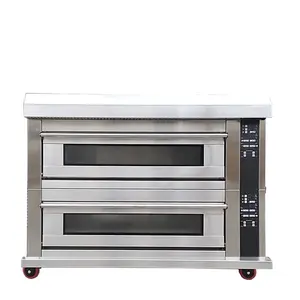 Multifunctional stainless steel panel 2 decks 2 trays oven for baking gas baking oven for making snack