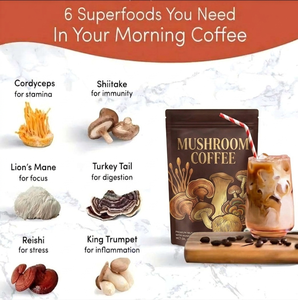 Caffè Istantaneo ai Funghi Senza Zucchero in Polvere, Gusto Amaro, Confezione all'Ingrosso - Product Image 3
