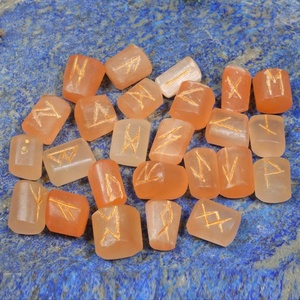 Orange Selenite Tumbled Rune Stones <b>Set</b> - Product Image 2
