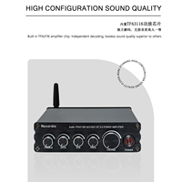 GAP-3116T Mini Yüksek Güçlü Metal HiFi Amplifikatör TPA3116 Çift Çekirdekli 50+50+100W 3 Kanallı Ev Ses Amplifikatörü