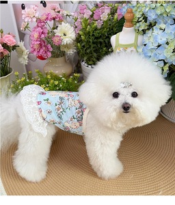 Accesorios para Mascotas, Ropa <span class=keywords><strong>de</strong></span> Verano para Perros y Gatos <span class=keywords><strong>Pequeños</strong></span>, Vestido con Tirantes <span class=keywords><strong>de</strong></span> Alta Elasticidad y Transpirabilidad, Estilo Japonés y Coreano - Product Image 5