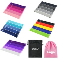 Bandas de Resistencia TPE de 5 Niveles con Tensión Codificada por Colores, Bandas para Glúteos y Cadera para Entrenamiento en Casa para Mujeres