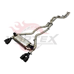 Sistema de escape Catback Vortex Equal Length Valvetronic con cuatro puntas negras compatible con BMW M2 Competition F87 S55, 2 años de garantía - Product Image 2