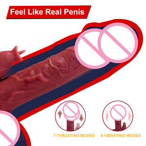 Remote Thrust ing 4*<span class=keywords><strong>20Cm</strong></span> lebensechte medizinische flüssige Silikon <span class=keywords><strong>Dildo</strong></span> Zunge lecken Penis Vibrator Spielzeug für Frau Sex Produkte % - Product Image 3