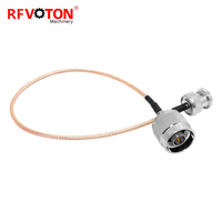 Câble d'extension RG316 de 50 cm, connecteur mâle N vers connecteur mâle BNC, connecteurs droits avec câble coaxial RG316 RF Pigtail Jumper