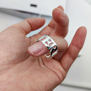 Personalisierter Ring mit Namensgravur für Damen und Herren aus Edelstahl, verstellbarer Namensring, individueller Schmuck - Product Image 4