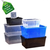Cage d'élevage de reptiles en gros, terrarium empilable en plastique avec aérations pour araignées, geckos, grenouilles, coléoptères