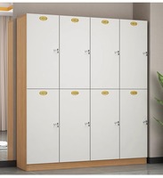 Armoire à vêtements réglable en acier, design moderne, casiers compacts en stratifié avec serrure à clé pour salle de sport, salle de yoga, salon, école, vestiaires