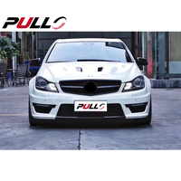 Kit de carrosserie en plastique de pare-chocs de voiture de haute qualité pour Benz classe C W204 (2010-2014) mise à niveau vers C63 AMG Bodykit jupes latérales de capot