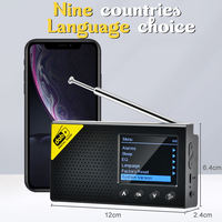 Tragbares Digitales DAB+ FM-Radio mit Taschen-LCD-Farbdisplay Digitaler Wecker-Radio