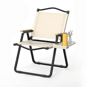 Moderno portatile pieghevole sedia a sdraio in legno da giardino all'aperto elegante tavolo Mobile - Product Image 1