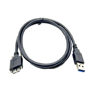 Cable Adaptador USB 3.0 Micro B Macho, Conector en Ángulo Recto, Conductor de Cobre Niquelado y Recubierto de PVC, Trenzado, 10M, 3A, Carga Rápida