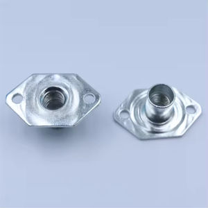 Tuerca en T de Acero Inoxidable de Alta Calidad Leite, Base Plana, Zincada, Galvanizada, Rosca Izquierda, para Industria Pesada, Tamaño 8, 35 mm de Longitud - Product Image 1