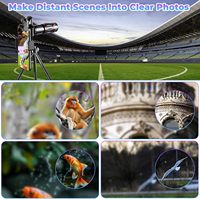 Lentes para Teléfono Inteligente con Enfoque Manual 36X, Teleobjetivo HD con Zoom, Clip para Trípode, Compatible con iPhone y Android