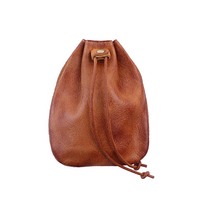 Pochette à monnaie en cuir véritable personnalisée en gros avec sac à bijoux, sac en cuir imperméable