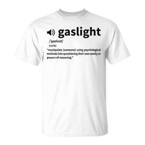 T-shirt promotionnel avec définition du mot « gaslighting » - Product Image 1