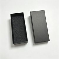 Boîte cadeau rectangulaire de luxe en carton rigide réutilisable pour montre et collier avec insert en éponge