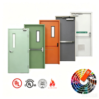 Puerta Cortafuego de Acero Personalizada con Herrajes Antipánico UL, Insonorizada, Metálica, para Hospitales, Pasillos Escolares, Entrada, de Fábrica