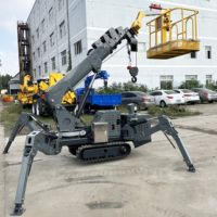 Grue araignée compacte de haute qualité de 2 tonnes avec télécommande hydraulique pour l'entretien des toitures